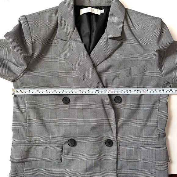 ASTR The Label Check Plaid Double Breasted Blazer Sz Small - Picture 7 of 16